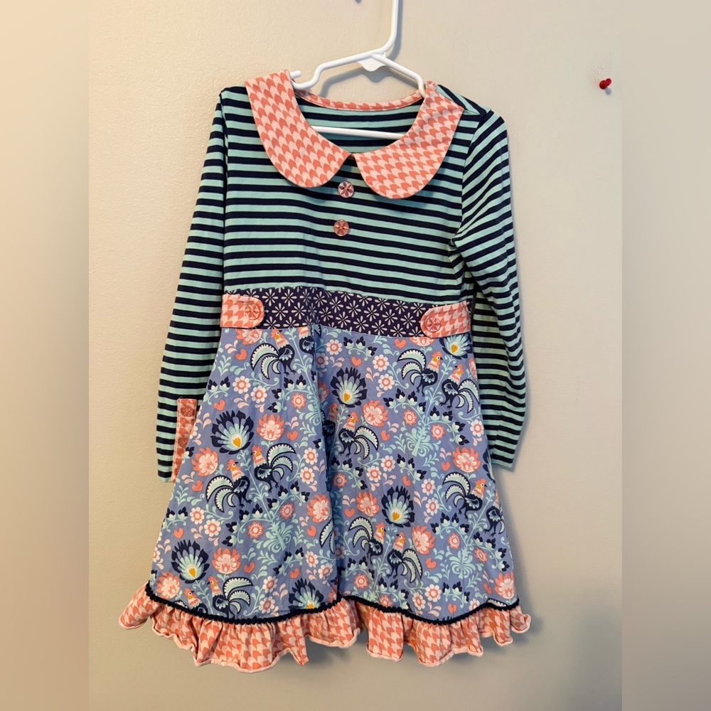 Serendipity Striped and Floral Kids Dress
